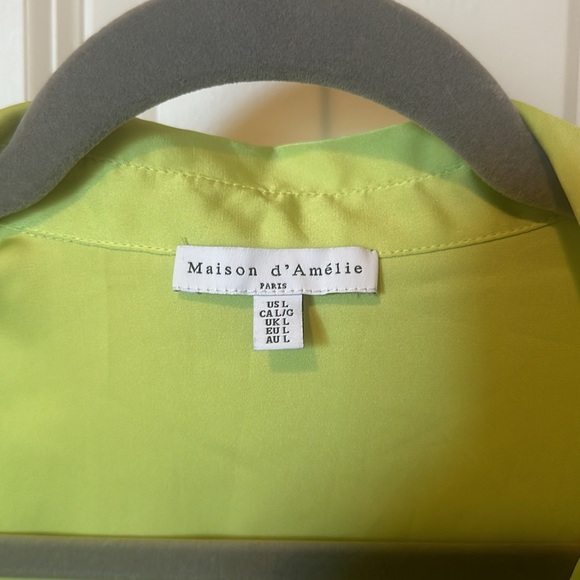 Satin long sleeve button up - Picture 2 of 2